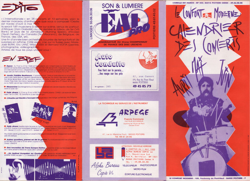1989.04.14-Doc01r-Oreille-est-Hardie-1024x740 Programme : Confort Moderne (avril-juin 1989)