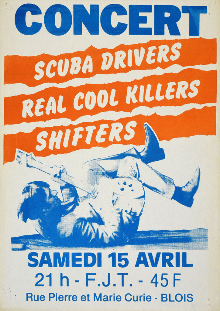 1989.04.15-Affiche01-46-65-serigraphiee-Copie-724x1024 Shifters, Scuba Drivers, Real Cool Killers (15/04/89)