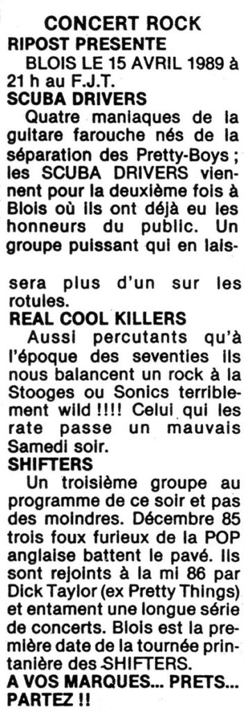 1989.04.15-RipostPR01-351x1024 Shifters, Scuba Drivers, Real Cool Killers (15/04/89)