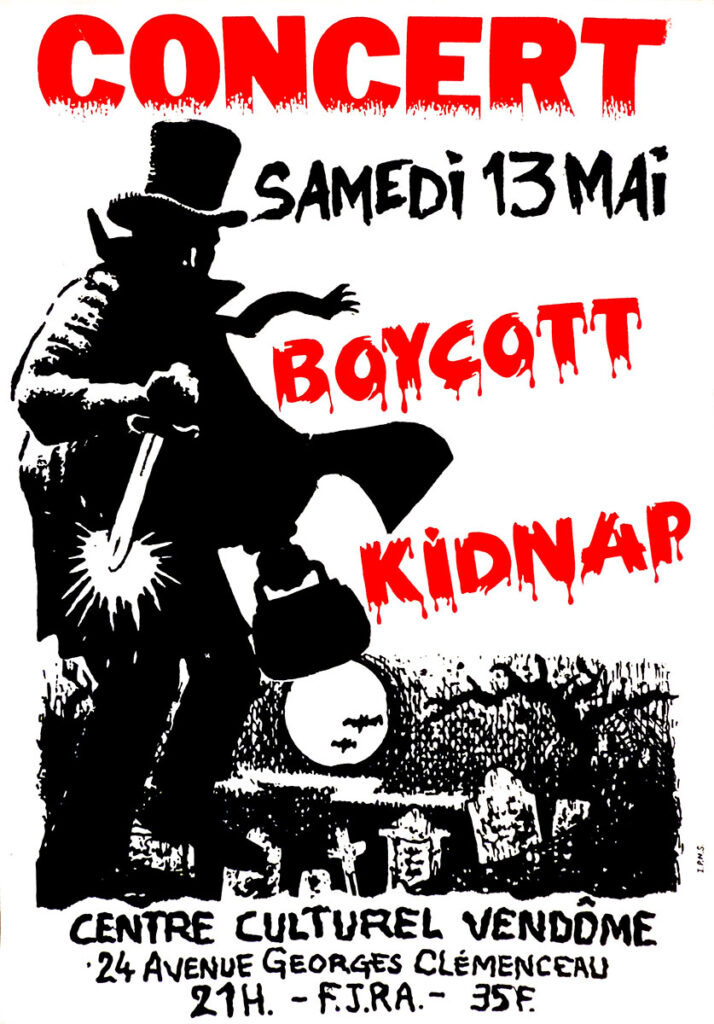 1989.05.13-Affiche01-46-65-serigraphiee-Copie-714x1024 Boycott, Kidnap (13/05/89)