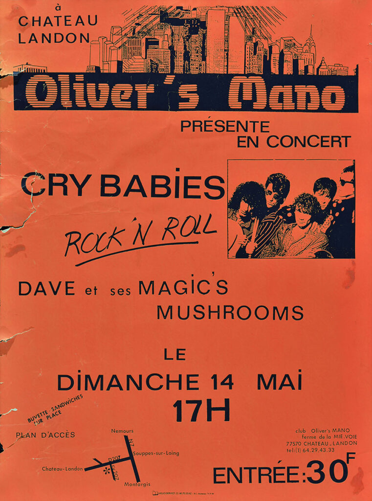 1989.05.14-Affiche01-296-398-imprimee-Shoi-Copie-761x1024 Dave and the Magic Mushrooms, Cry Babies (14/05/89)