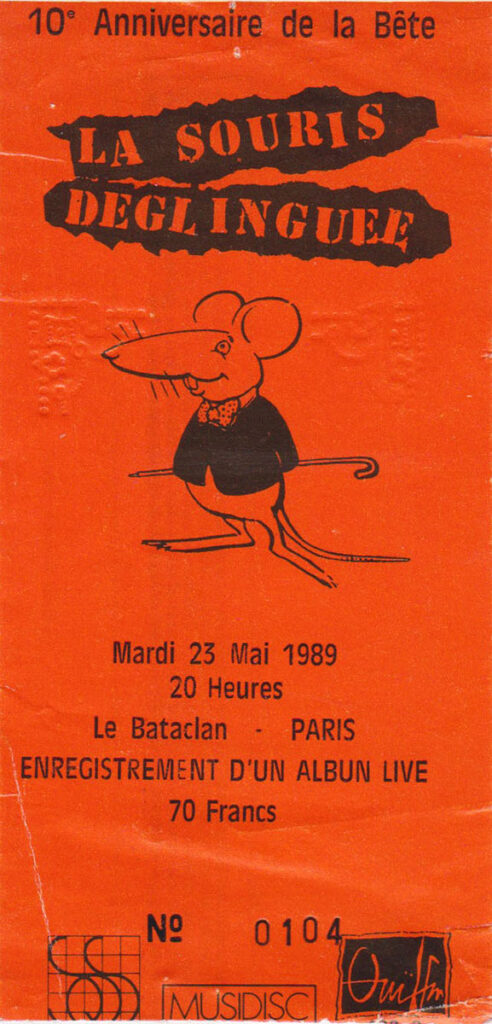 1989.05.23-Ticket01-LTDC-492x1024 La Souris Déglinguée, les Sentinels (23/05/89)