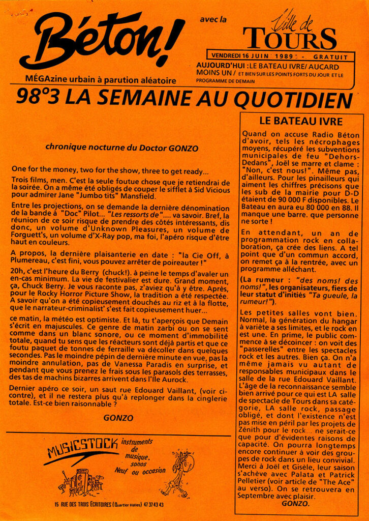 1989.06.16-Radio-BetonRBergeracDO-726x1024 "Bleu Blanc Rock" Benoit Blue Boy (16 et 17/06/89)