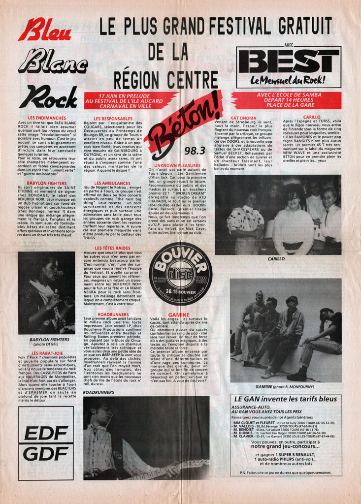 1989.06.17-Feuille01.2-imprimee-Radio-Beton-733x1024 "Bleu blanc rock" (17/06/89)