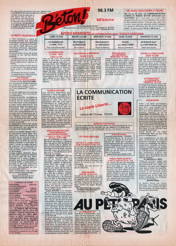 1989.06.17-Feuille01.4-imprimee-Radio-Beton-732x1024 "Bleu blanc rock" (17/06/89)