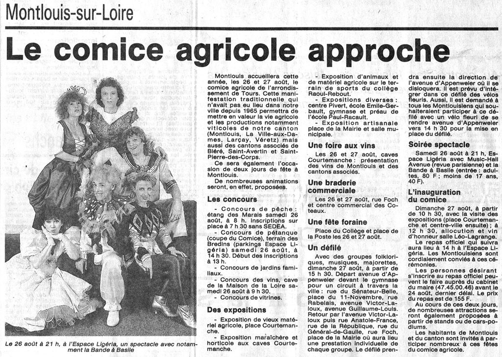 1989.08.22-NRCO.8ADPRE-1024x730 "Comice agricole" La Bande à Basile, Serge Fouchet (27/08/89)