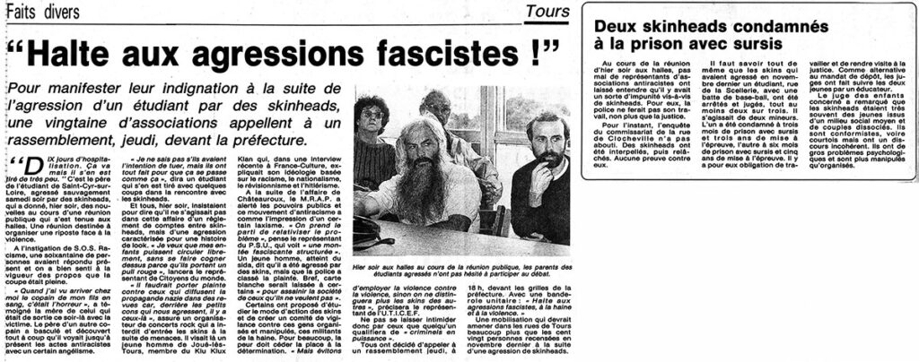 1989.09.05-NRCO-Eric-SionneauPR299-1024x404 Grièvement blessé par des skins (02/09/89)
