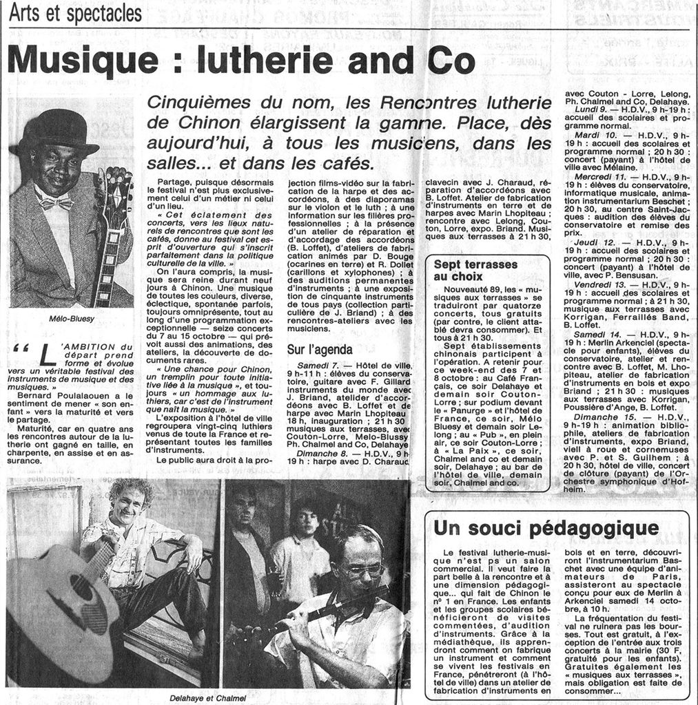 1989.10.07-NRCO.14ADPRE-1013x1024 "Festival Lutherie Musiques" (07 au 15/10/89)