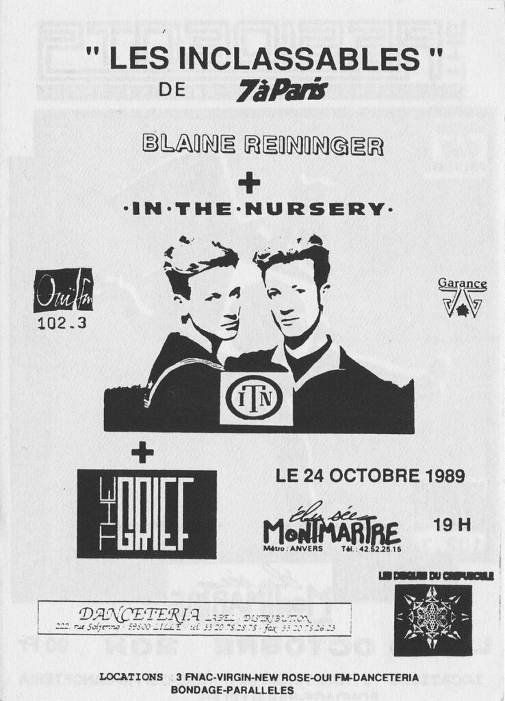 1989.10.24-Grief-Flyer01-738x1024 Blaine Reininger, In The Nursery, Grief (24/10/89)