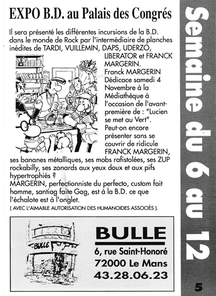 1989.11.06-Livret01.05-Psykout-748x1024 "Be Bop’n’roll" Frank Margerin (04/11/89)