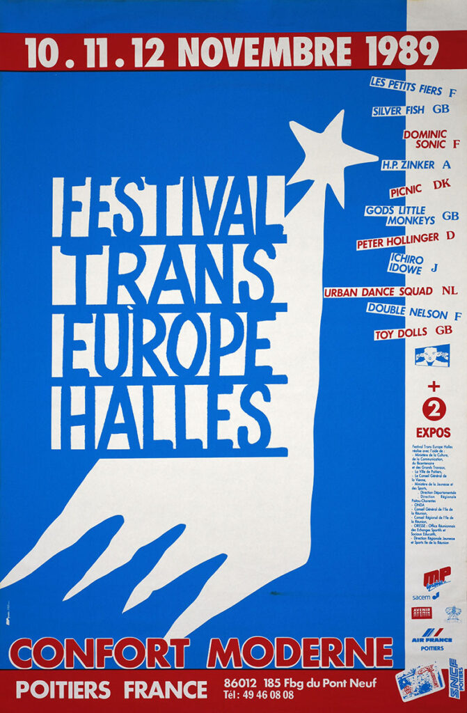 1989.11.10-Affiche01-77-1175-imprimee-Oreille-est-Hardie-Copie-671x1024 "Trans Europe halles" Hans Platzgumer, Urban Dance Squad, Peter Hollinger (11/11/89)