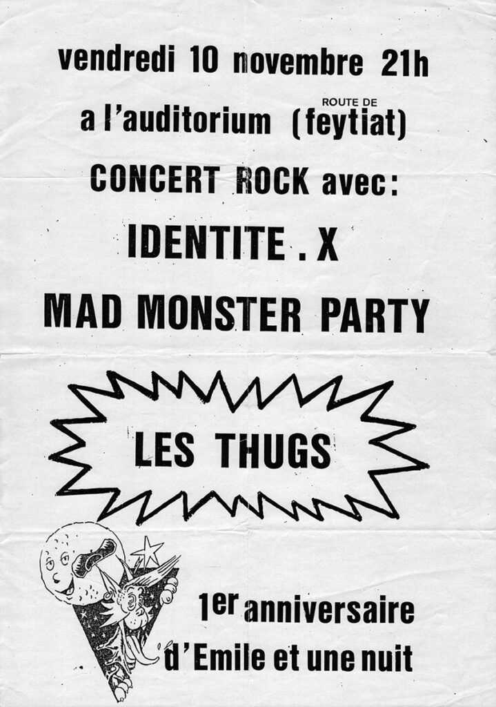1989.11.10-Affiche01-A3-photocopiee-Copie-719x1024 Identité X, Mad Monster Party, les Thugs (10/11/89)