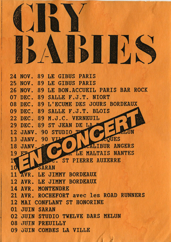 1989.11.24-Flyer01-Shoi-724x1024 Cry Babies, Groggy Holly (26/11/89)