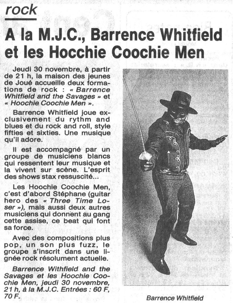 1989.11.27-NRCO.7ADPRE-788x1024 Hoochie Coochie Men, Barrence Whitfield & the Savages (30/11/89)