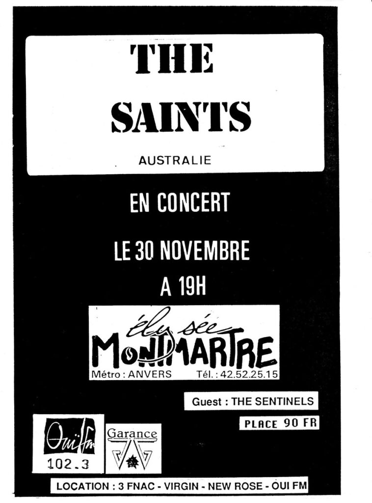1989.11.30-Flyer01-758x1024 The Saints, the Sentinels (30/11/89)