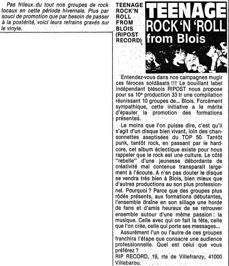 Compil-LP-Teenage-Expression-PRE-883x1024 "Teenage rock’n’roll from Blois"