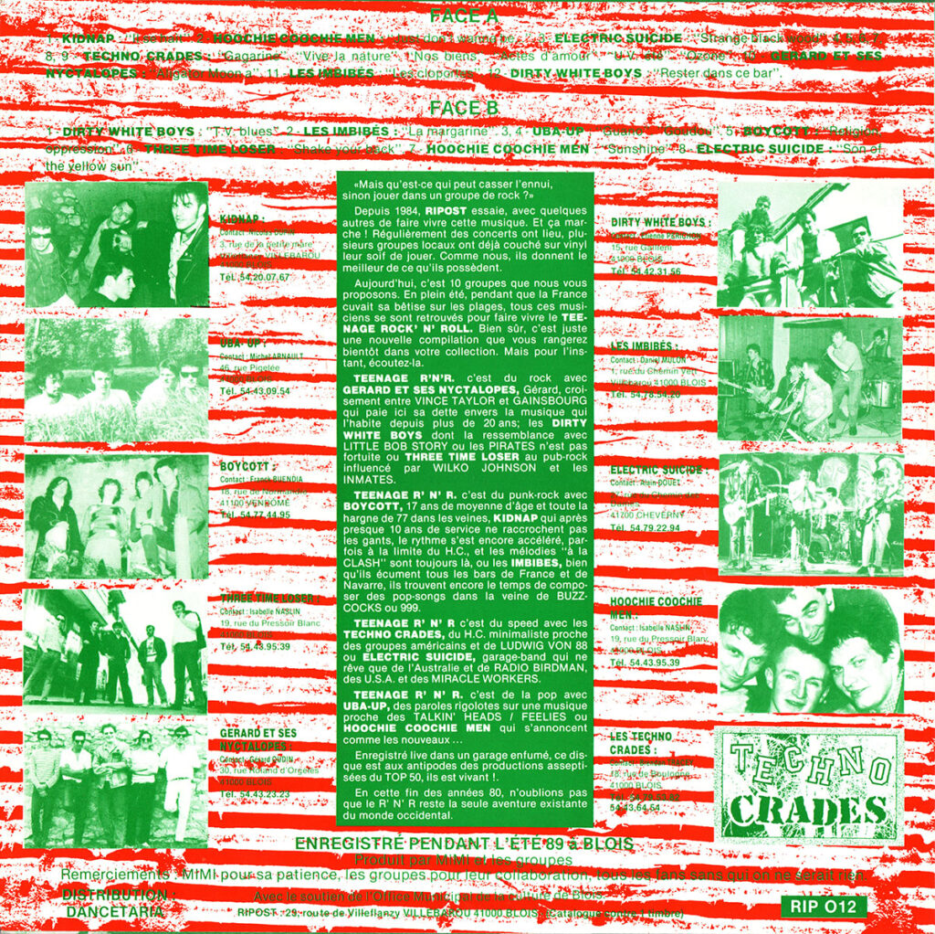 Compil-LP-TeenageVerso-1024x1022 "Teenage rock’n’roll from Blois"