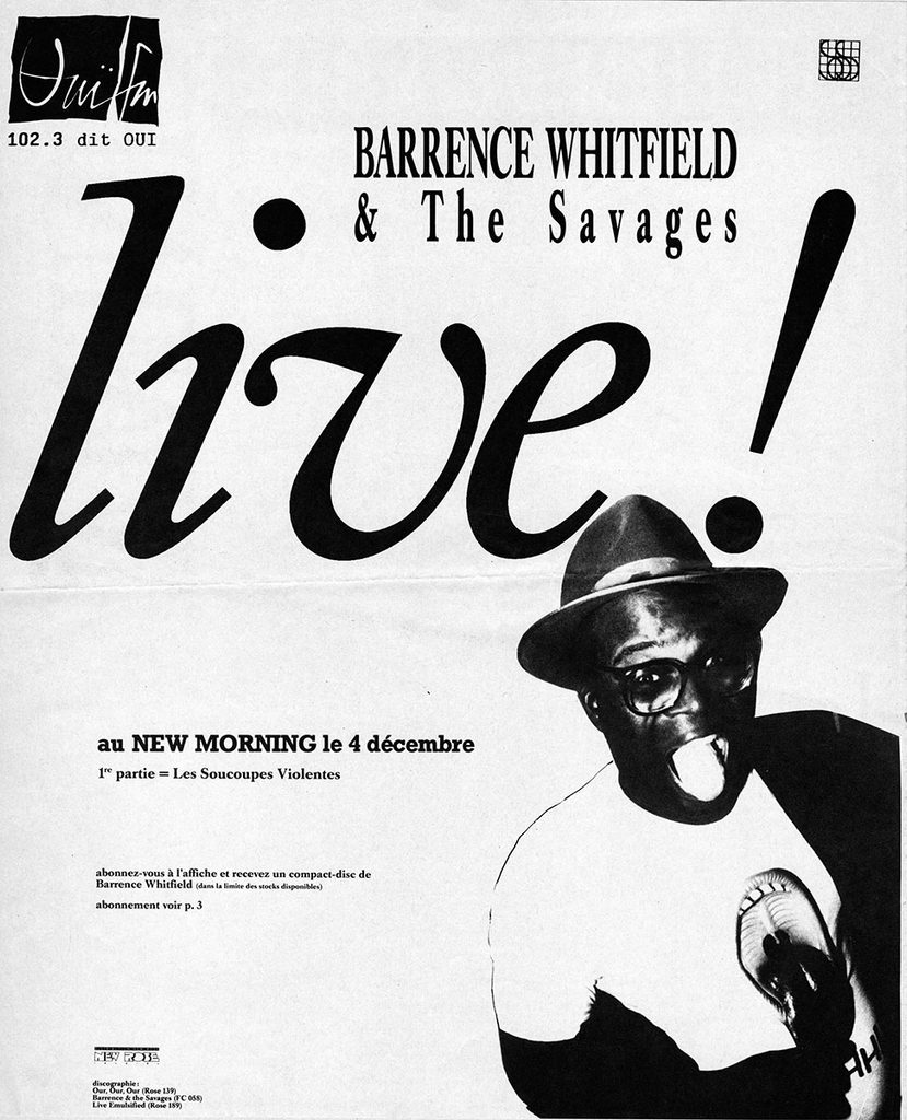 1989.12-Affiche-16-MinoPRE10-829x1024 Les Soucoupes Violentes, Barrence Whitfield and the Savages (04/12/89)