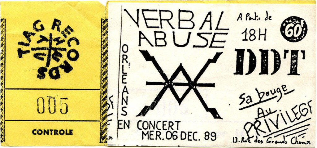 1989.12.06-Ticket01-Milouf-1024x477 D.D.T, Happy Hour, Verbal Abuse (06/12/89)