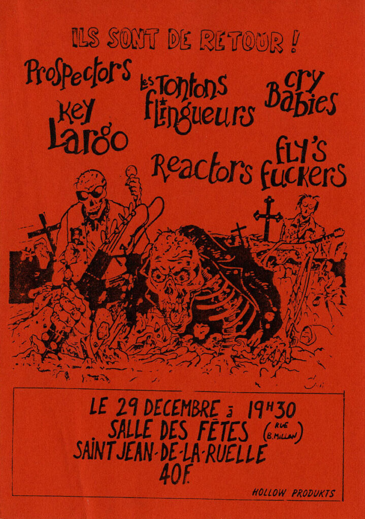 1989.12.29-Flyer01-Milouf-2-719x1024 Fly's Fuckers, les Tontons Flingueurs, Prospectors, Cry Babies, Key Largo, Reactors (29/12/89)