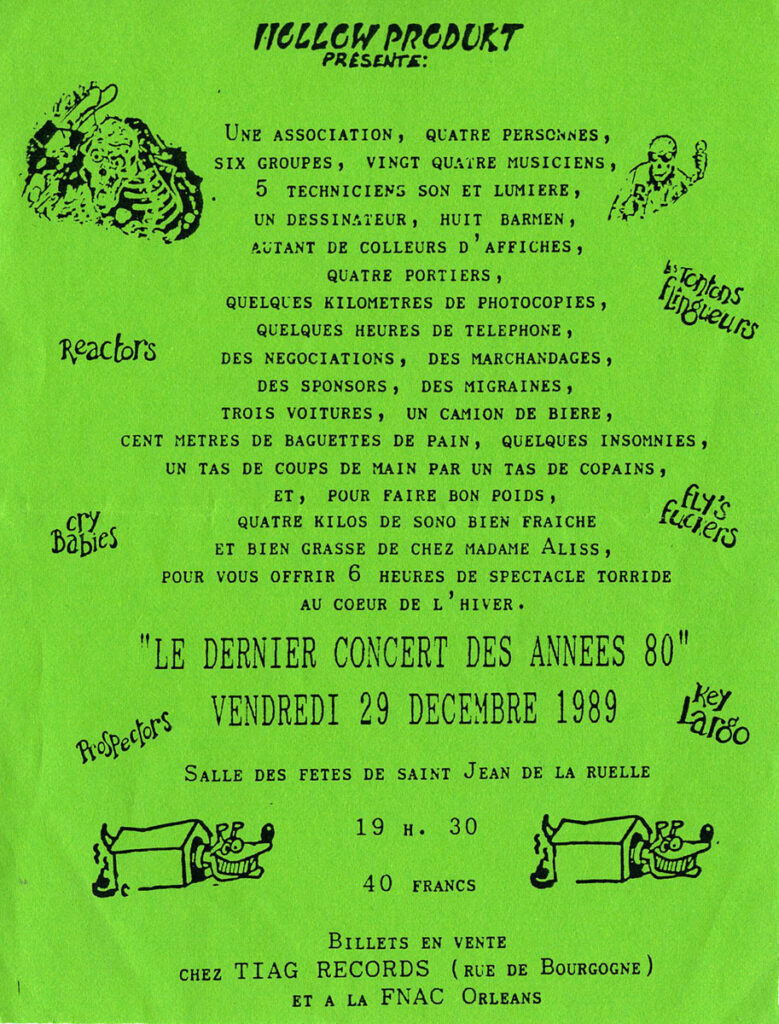 1989.12.29-Flyer01-Milouf-779x1024 Fly's Fuckers, les Tontons Flingueurs, Prospectors, Cry Babies, Key Largo, Reactors (29/12/89)