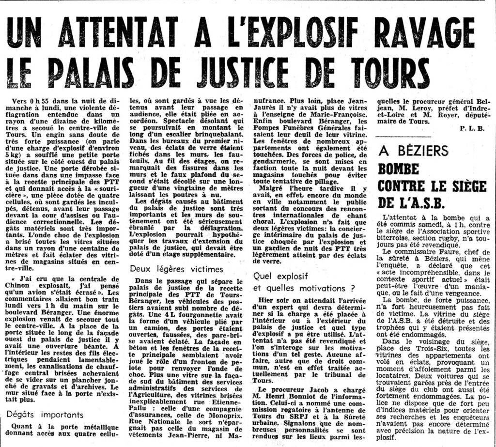 1980.05.27-NR.MAD_-1024x923 Attentat à l’explosif contre le palais de justice de Tours