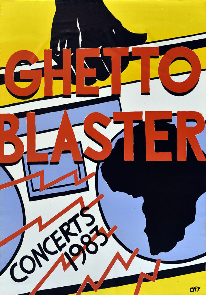 1983-Ghetto-Blaster-Affiche01-45-645-imprimee-Oreille-est-Hardie-Copie-714x1024 Ghetto Blaster "Concerts 1983"