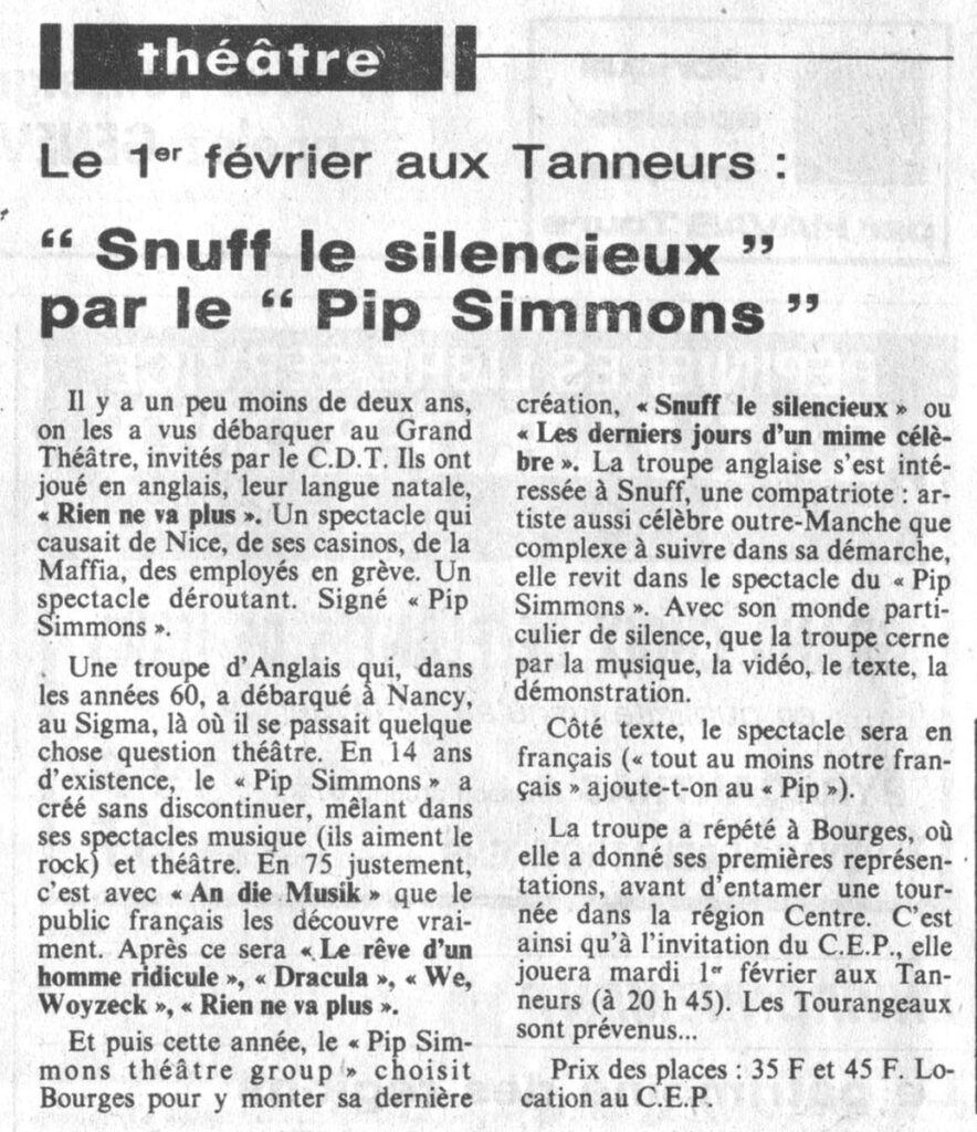 1983.01.28-NR01-Copie-3-884x1024 Pip Simmons "Snuff le silencieux" (01/02/83)