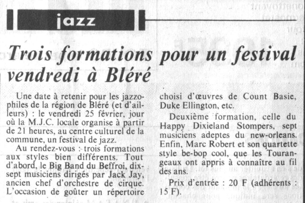 1983.02.22-NR02-1024x680 Big Band du Beffroi, Happy Dixieland Stompers, Marc Robert Quartette (25/02/83)