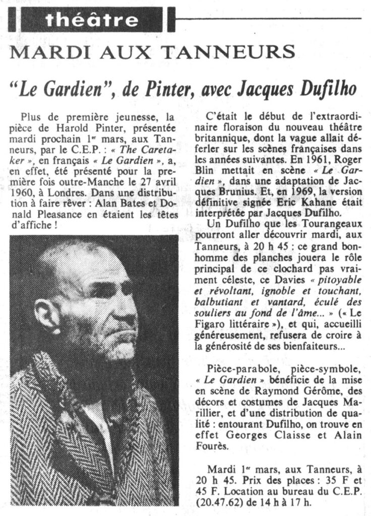 1983.02.26-NR01-Copie-736x1024 "Le gardien" avec Jacques Dufilho (01/03/1983)