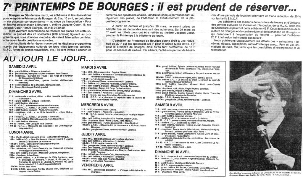 1983.03.07-NR02-1024x602 "Printemps de Bourges" (1983)