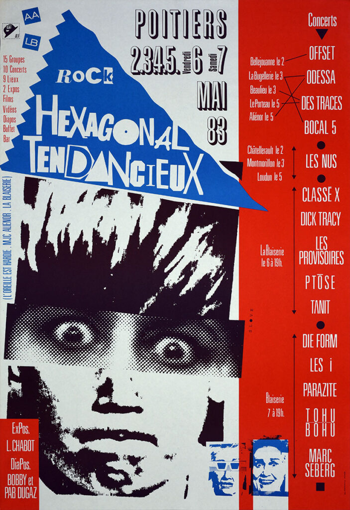 1983.05.06-Affiche01-68-99-imprimee-Oreille-est-Hardie-Copie-703x1024 "Rock hexagonal tendancieux" (02 au 07/05/83)