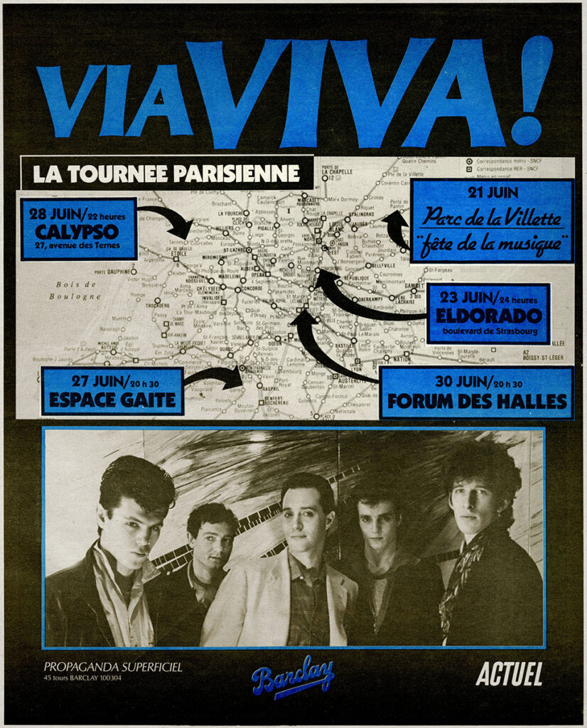 1983.06-Vinyl-11-Bruno-BoussardPR15-826x1024 Via Viva ! "La tournée parisienne"