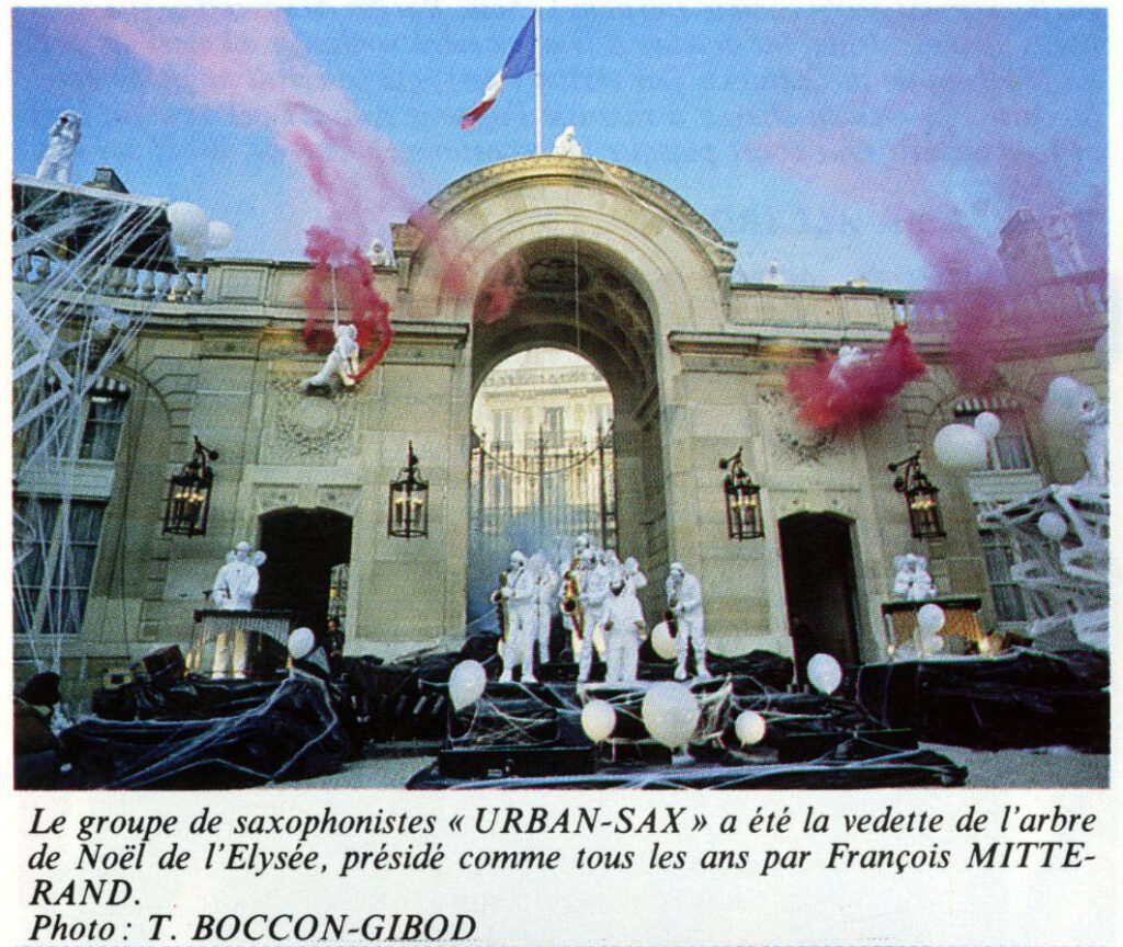 1984.01-Photo-reporter.38-Urban-Sax-1904PRE-1024x864 Urban Sax vedette de l'arbre de Noël de l'Elysée