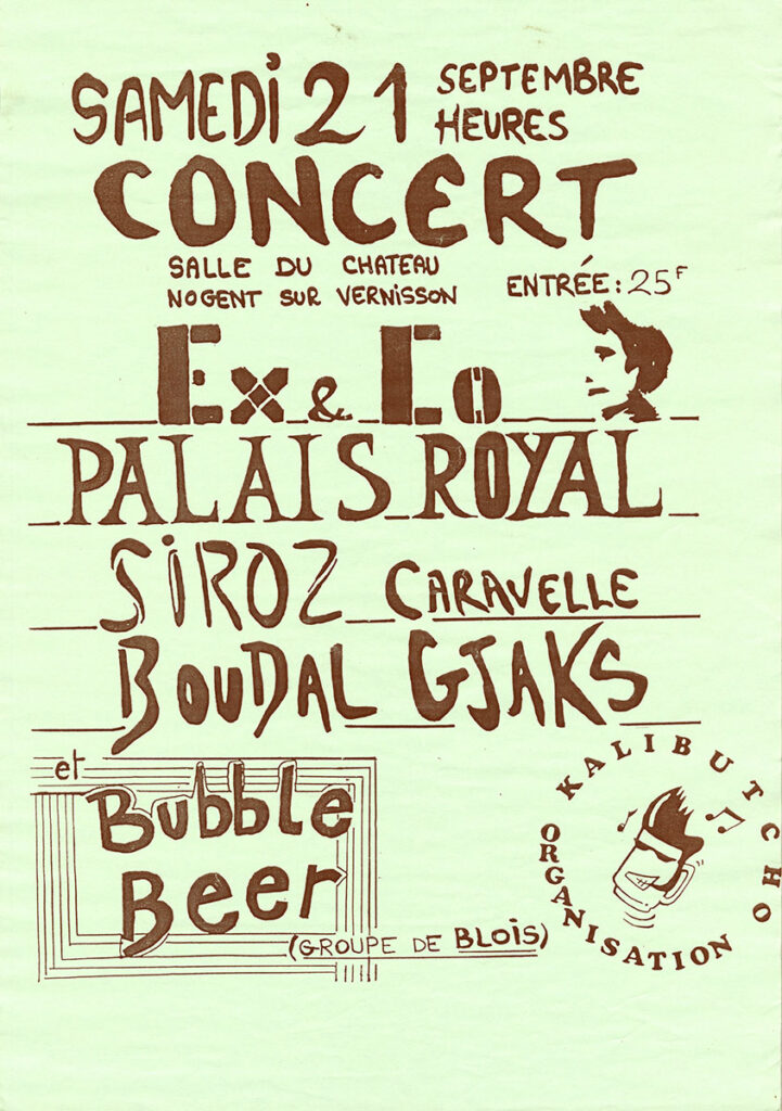 1991.09.21-A3-photocopiee-Xavier-LetourmyAF013-721x1024 Bubble Beer, Ex & Co, Palais Royal, Siroz Caravelle, Boudal Gjaks (21/09/91)