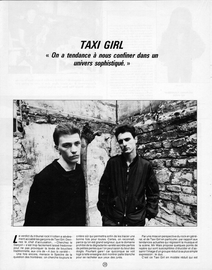 Presse-RockEnStock-n066Euthanasie-20-807x1024 Taxi Girl : On a tendance à nous confiner dans un univers sophistiqué