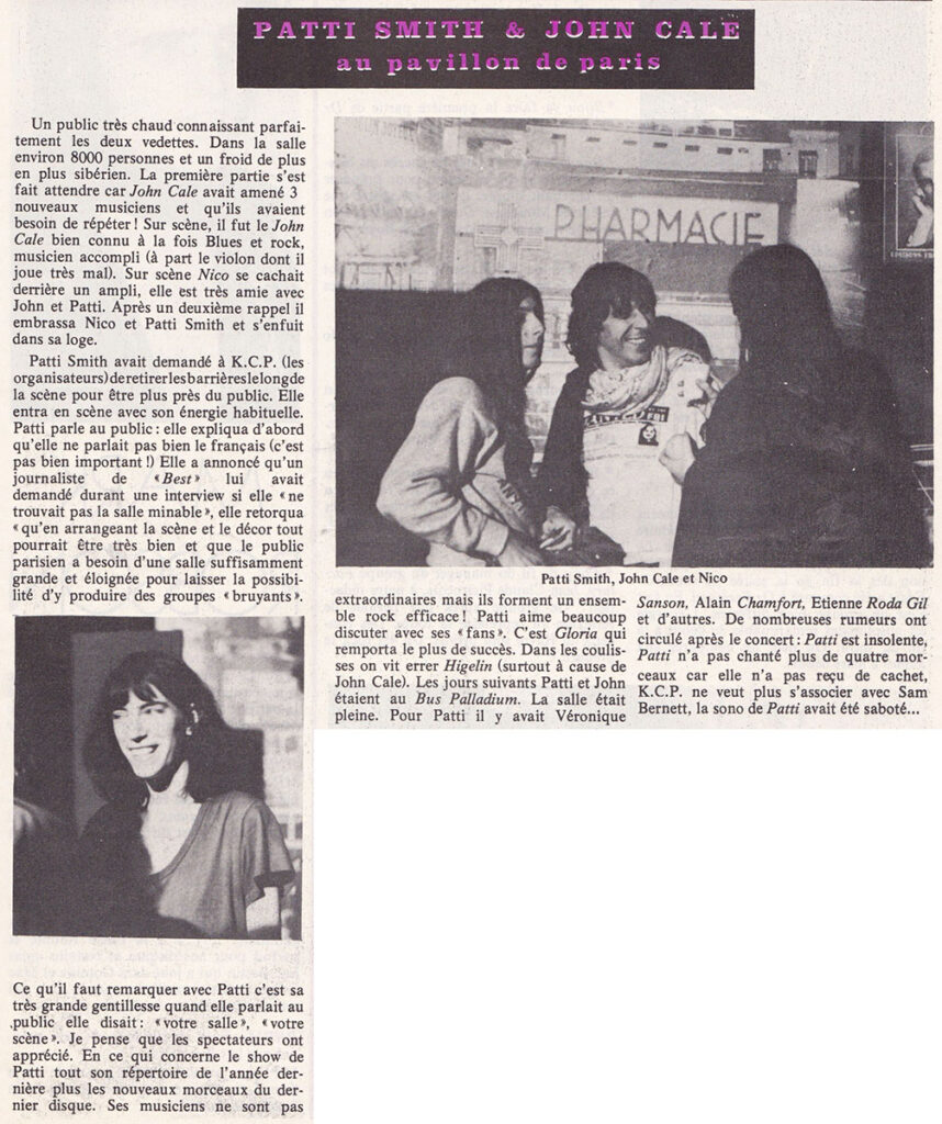 Presse-RocknrollMusique-n01-1977-Euthanasie-23-858x1024 Patti Smith, John Cale (19/10/76)