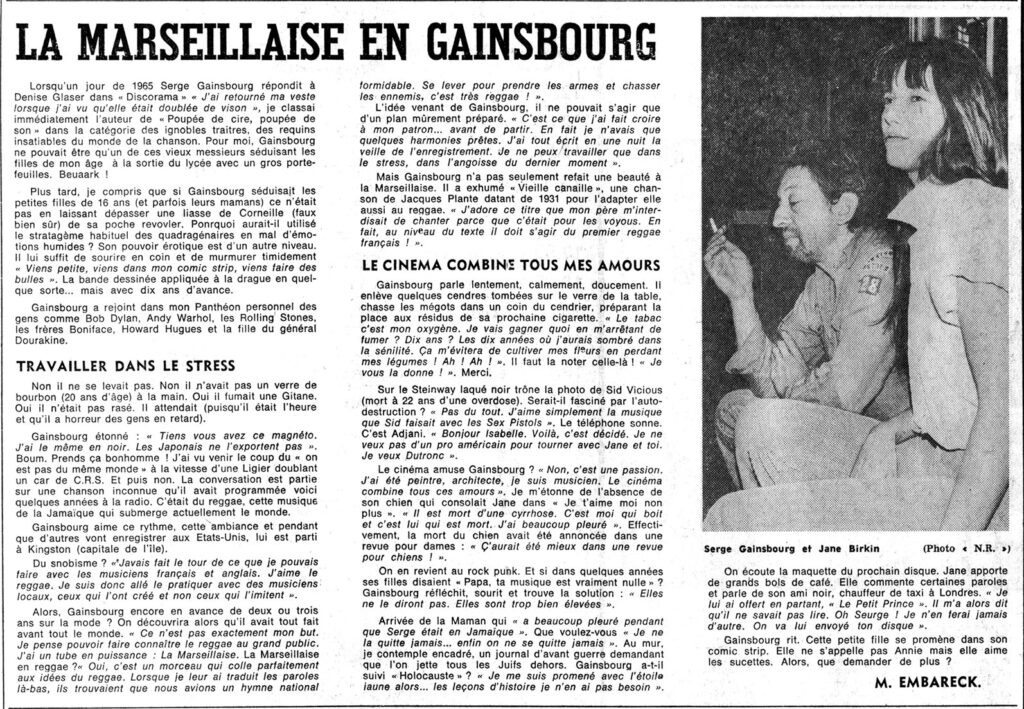 1979.03.08-NRCO.KADPRE-1024x709 La marseillaise en Gainsbourg