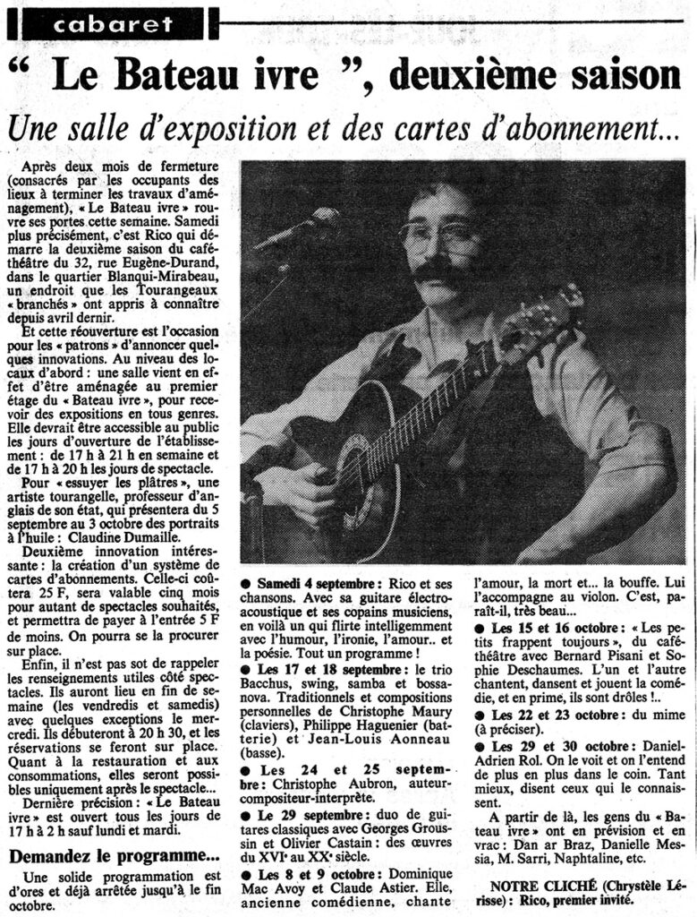 1982.09.03-Presse-NR01-51-Z-2-779x1024 Le Bateau Ivre, deuxième saison