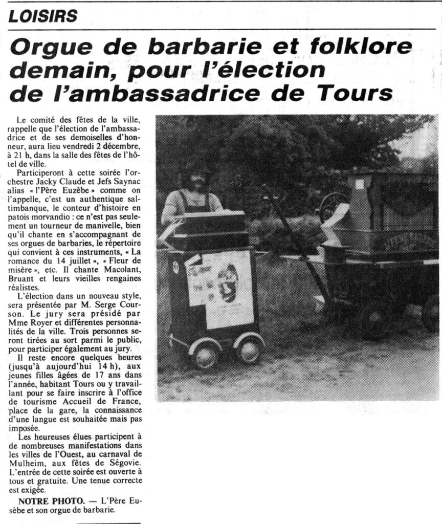 1983.12.01-NRCO.4ADPRE000357-864x1024 "Ambassadrice de Tours" Jefs Saynac "Père Eusèbe", Jacky Claude (02/12/83)