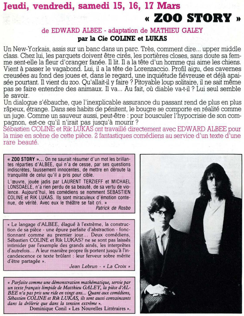 1984.01-Prog-Bateau-Ivre-51-Z-108-791x1024 Compagnie Coline et Lukas "Zoo story" (15 au 17/03/84)