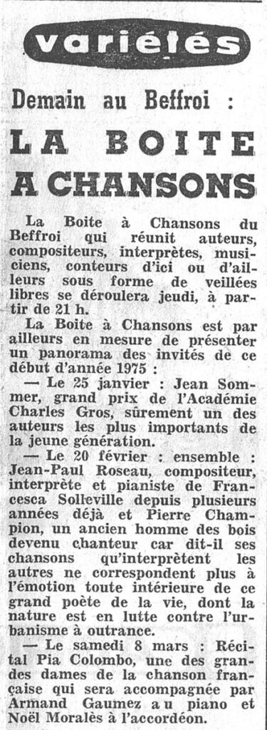 1975.01.08-NRCO.4ADPREa-375x1024 "Boite à chansons" Jean Sommer (25/01/75)