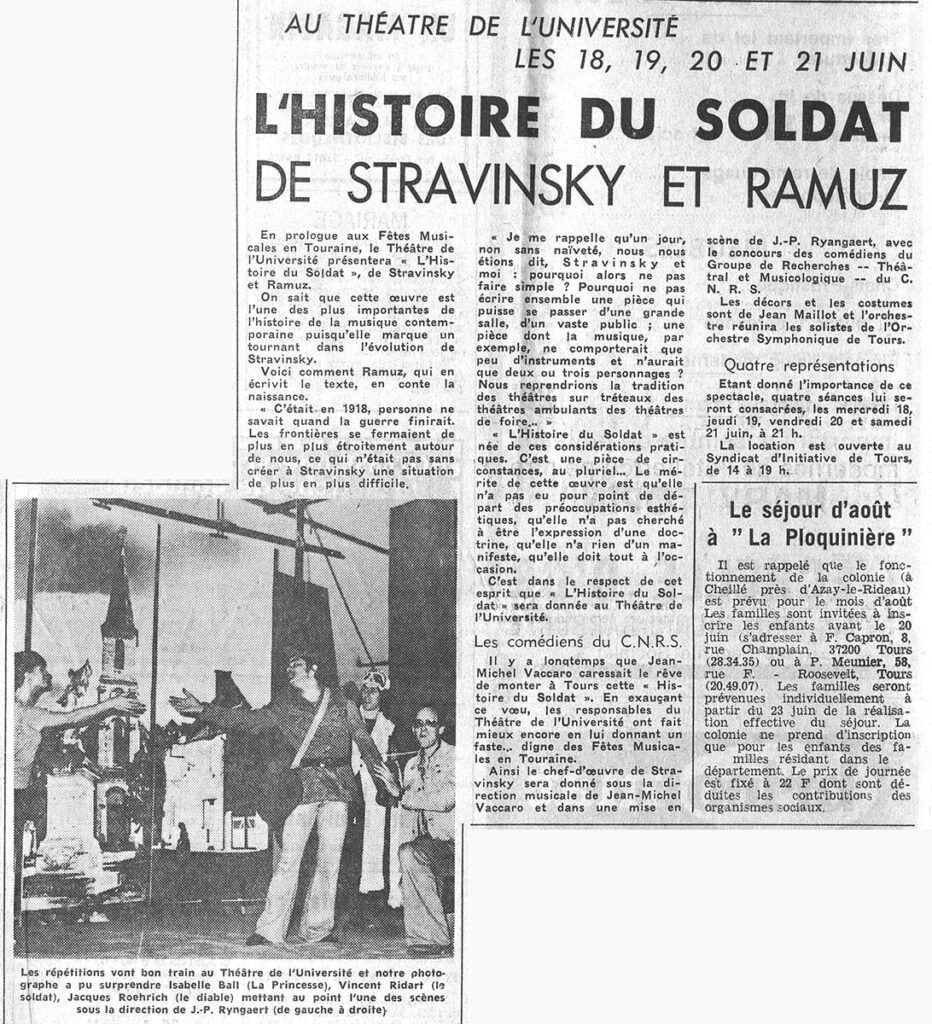 1975.06.14-NRCO.4ADPREa-932x1024 "L'histoire du soldat" (18 au 21/06/75)