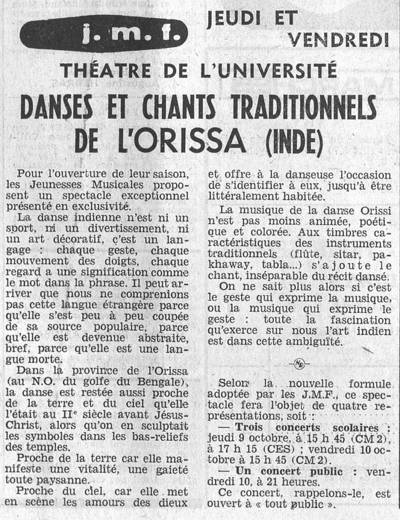 1975.10.08-NRCO.5ADPREb-789x1024 "Danses et chants de l'Orissa" (09 et 10/10/75)
