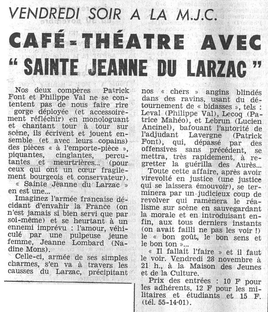 1975.11.27-NRCO.7ADPREa-880x1024 "Sainte Jeanne du Larzac" (28/11/75)