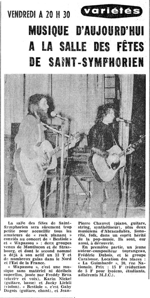 1976.01.13-NRCO.4ADPREc-516x1024 Bestiole, Wapassou et Frédéric Dubois (16/01/76)