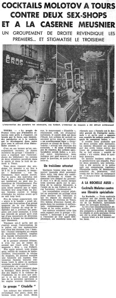 1976.01.19-NRCO.AADPRE-398x1024 COCKTAILS MOLOTOV A TOURS CONTRE DEUX SEX-SHOPS ET A LA CASERNE MEUSNIER