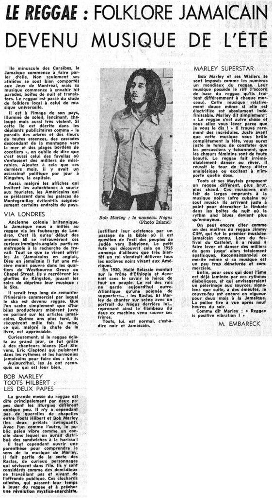 1976.08.09-NRCO.IADPRE-561x1024 Le Reggae : Folklore Jamaïcain devenu musique de l'été