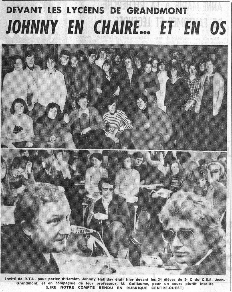 1977.02.04-NRCO.3ADa-813x1024 Johnny Hallyday au lycée Grandmont