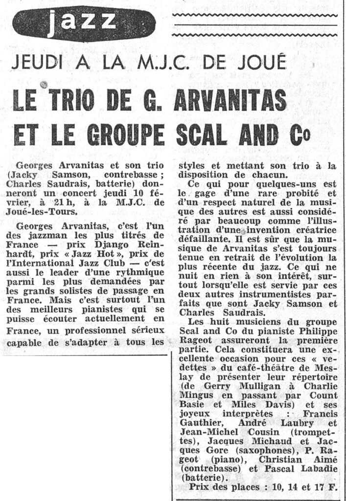 1977.02.08-NRCO.4ADa-707x1024 Trio Georges Arvanitas, Scal and Co (10/02/77)